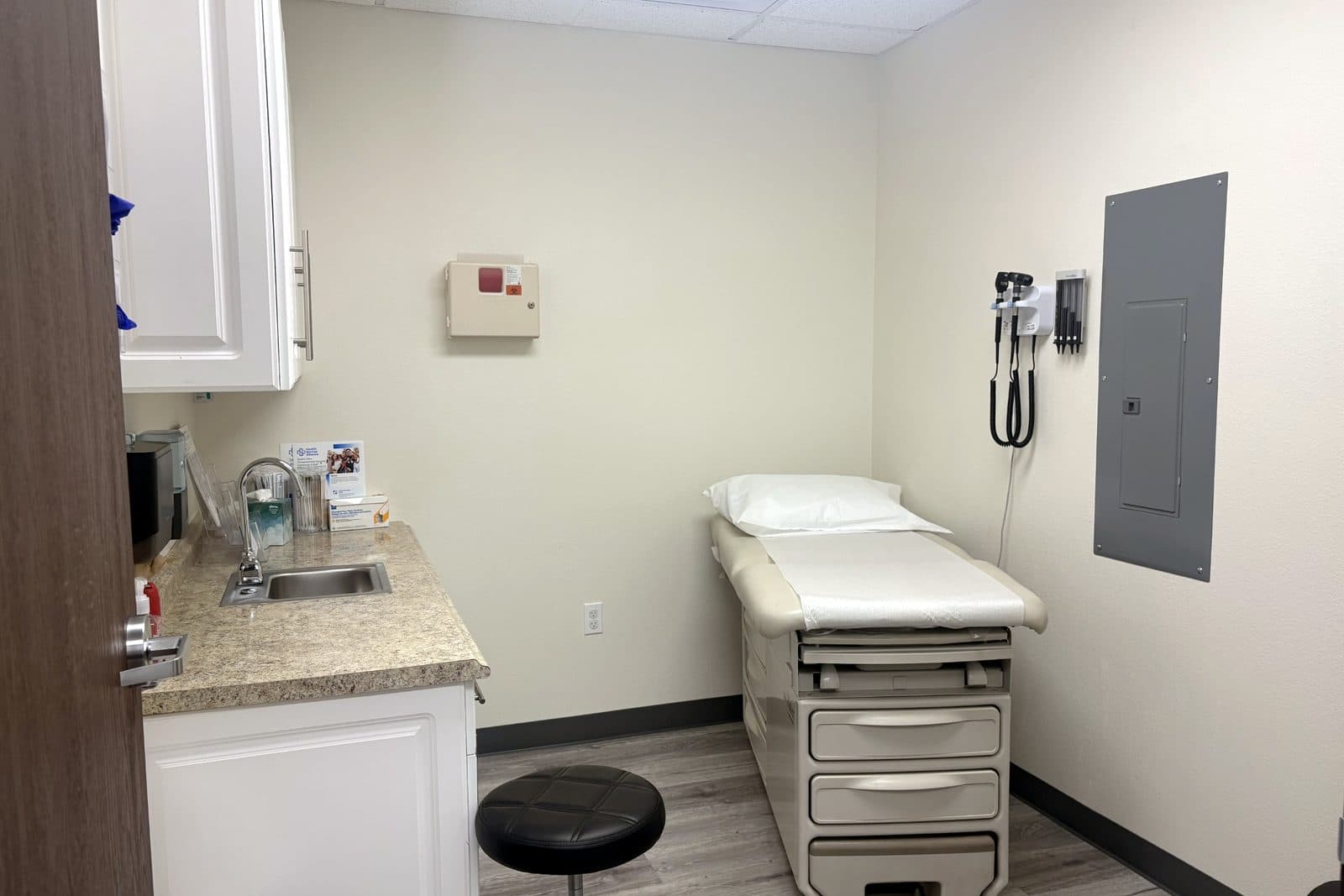 An exam room at the Palm Desert center