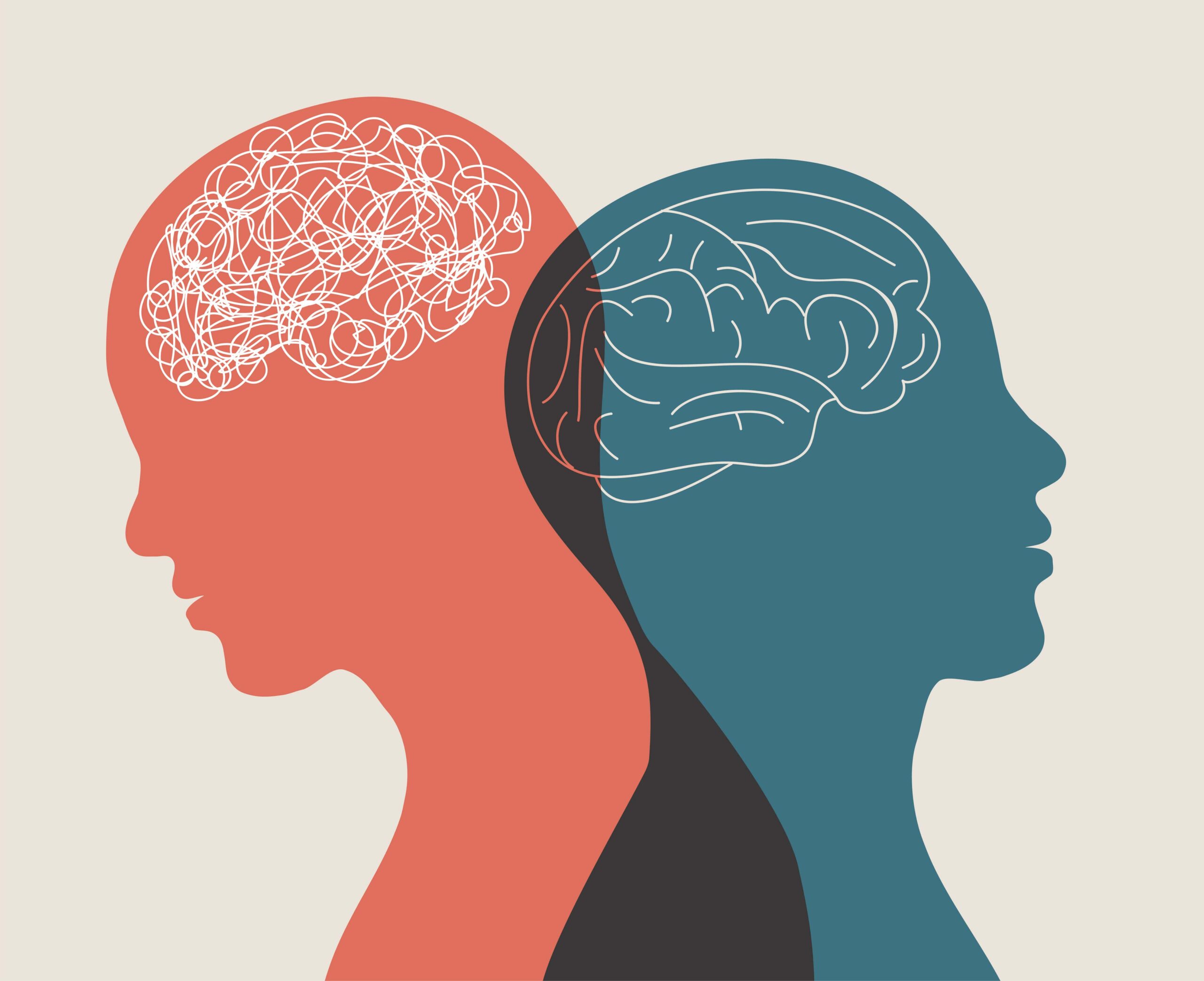 two heads depicting co occurring disorder